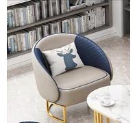 YCVAWEOD Modern Accent Armchair Single PU Leather Sofa,Balcony Living Room Lazy Home Single Chair Sofa With Gold Metal Stand for Living Room Bedroom Entryway 4 LWX