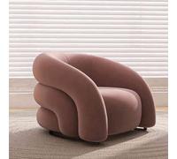 YCVAWEOD Modern Accent Single Sofa Chair With Arms,Comfy Upholstered Armchair Single Sofa Chair for Bedroom/Office/Reading Spaces Pink LWX