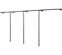 YCVAWEOD Modern Black Wall-Mounted Clothing Rack, Sturdy Retail Display for Apparel, Fashion Showroom nizer, Boutique Storage Solution, Space-Saving Design. LWX