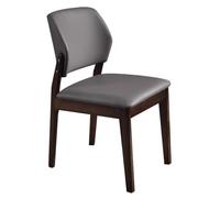 YCVAWEOD Modern Dining Chair Luxury Leather Office Stool with Backrest Simple Design for Bedroom Hotel Living Room Balcony - Gray B LWX