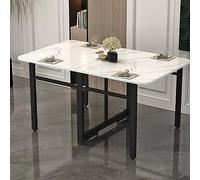 YCVAWEOD Modern Drop Leaf Dining Table for Small Apartments Expandable and Multifunctional Space Saving Kitchen Table with Folding Extension Ideal for Kitchen or Bedroom LWX