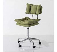 YCVAWEOD Modern Green Fabric Low Back Office Chair Adjustable Height for Reception Dining & Conference Rooms - Design for Comfort & Style LWX