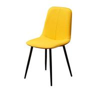 YCVAWEOD Modern Kitchen Dining Room Chairs Faux Matte Suede Leather Dining Chairs For Living Room Terrace Office Kitchen Lounging (Color : Yellow) LWX