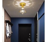 YCVAWEOD Modern LED Crystal Wall Lamp - Elegant Diamond Design for Bedroom, Living Room, Staise & Indoor Lighting - Energy-Efficient Sconce for Home Decor (Warm White Ceiling Lights) LWX