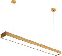 YCVAWEOD Modern Linear Pendant Light Home Decoration Rustic Wood Led Pendant Lamp Kitchen Island 3000K Warm Light Linear Long Pendant Lamp Vintage Country Chaner Long Bar Wall Lights C LWX
