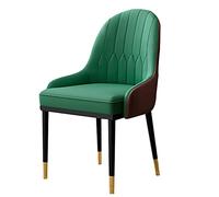 YCVAWEOD Modern PU Leather Dining Chair High Back Soft Seat with Metal Legs Waterproof Stylish and Comfortable Perfect for Home and Office Use LWX