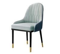 YCVAWEOD Modern PU Leather Dining Chair High Back Soft Seat with Metal Legs Waterproof Stylish Kitchen Furniture for Home & Office Design Comfortable Dining Experience LWX