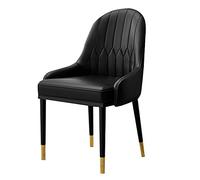 YCVAWEOD Modern PU Leather Dining Chair Soft High Back Seat with Metal Legs Waterproof Stylish & Comfortable for Home & Office Use Design Easy to Clean LWX