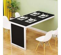 YCVAWEOD Modern Wall Mounted Folding Dining Table Space Saving Wood Kitchen Table Foldable Desk for Home Office (31.5"x23.6"x29.5" Black A) LWX