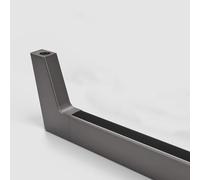 YCVAWEOD Modern Wardrobe Rail Closet Rod Brackets up to 140cm Clothes Hanger nization Bar with Nails Flange Space Saving Wardrobe Extender Kit for Laundry Room Gray 45cm (17 3/4") LWX