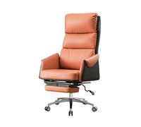 YCVAWEOD Multi-section High Back Boss Chair, PU Leather Managerial Executive Chairs, Office Chair Computer Chairs,Oranje-One Size LWX