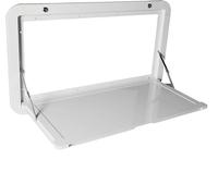 YCVAWEOD Multicolor Foldable Wall Table - Lockable Wall-Mounted Desk Aluminum Alloy RV Table Space-Saving 60x42cm/80x45cm (White 60x42cm) for Home & Office Use LWX