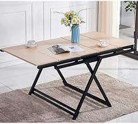 YCVAWEOD Multifunctional Shelf, Extendable Dining Table, Folding Dining Table, Deformed Telescopic Bookshelf, Space Saving Convenient Storage Kitchen Table LWX