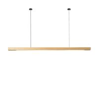 YCVAWEOD Nordic LED Chandelier Wood Linear Pendant Light Minimalist Long Hanging Lamp Kitchen Island Lighting Fixture, Strip Linear Pendant Lights for Dining Table Home Office LWX