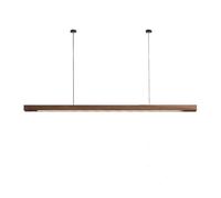 YCVAWEOD Nordic LED Chandelier Wood Linear Pendant Light Minimalist Long Hanging Lamp Kitchen Island Lighting Fixture, Strip Linear Pendant Lights for Dining Table Home Office LWX