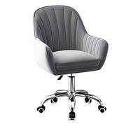 YCVAWEOD Office Chair Adjustable Height Office Chair Swivel Accent Desk Chair Home Workspace Executive Chair With Wheels Stylish Gray Computer Seating For Work LWX