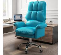 YCVAWEOD Office Chair Adjustable Height with Wheels - PU Leather Executive Swivel Desk Chair for Adults, Comfortable Home Seating LWX