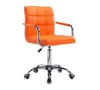 YCVAWEOD Office Chair Adjustable Swivel Desk Chair with Wheels Leather Reclining Gaming Chair with Armrests Comfortable Computer & Vanity Chair for Home & Office LWX