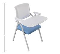 YCVAWEOD Office Chair, Folding Training Chair with Writing Tablet, Home Office Desk Chairs, Ideal for Classroom, Office, Conference(Blue) LWX