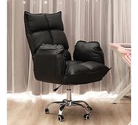 YCVAWEOD Office Chair High-Back, Adjustable Reclining Faux Leather Desk Chair, Comfortable & Stylish, 52X68X110 Cm - Grey (Cotton & Pink) LWX