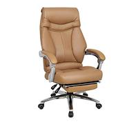 YCVAWEOD Office Chair High Back Desk Chair With Footrest And Double Thick Backrest Executive Swivel Racing Chair For Computer Adjustable Brown 330 Lbs Capacity LWX
