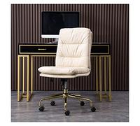 YCVAWEOD Office Chair High-Back Pc Desk Chair Without Armrest, Adjustable Hight Swivel Desk Chair Pu Leather Soft Executive Swivel With Metal Base (Color : G) LWX