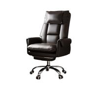 YCVAWEOD Office Chair Leisure Sofa Chair Comfortable Sedentary Pu Leather Swivel Chair Household Reclining Computer Chair (Color : Gris) LWX