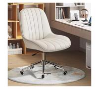 YCVAWEOD Office Chair Modern Adjustable Leather Mid Back Swivel Desk Chair - Padded Rolling Chair For Women & Girls Stylish Vanity Seating For Home Or Makeup Station LWX