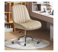 YCVAWEOD Office Chair Modern Adjustable Leather Mid Back Swivel Desk Chair - Padded Rolling Chair For Women & Girls Stylish Vanity Seating For Home Or Makeup Station LWX