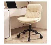 YCVAWEOD Office Chair Modern Armless Home With Swivel Wheels For Upholstered Executive Task Chair In Orange Color LWX