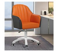 YCVAWEOD Office Chair Modern Swivel With Adjustable Height And Armrest Task Chair For Makeup And Work Mid Back Chair On Wheels (Orange) LWX