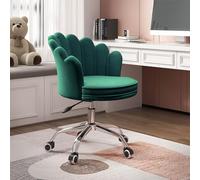 YCVAWEOD Office Chair Modern Velvet Home Backrest 366 Swivel Height Adjustable Armless Task Chair For Makeup Desk Study LWX