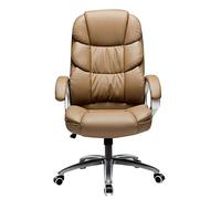 YCVAWEOD Office Chair,PU Leather Recliner,s High Back Computer ArmBlack Adjustable Tilt Lock Swivel,Brown LWX