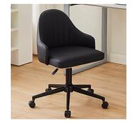 YCVAWEOD Office Chair Swivel - Height Adjustable Faux Leather Desk Chair With Black Frame Modern Rolling Armchair For Gaming & Computer Tasks Smooth Wheels LWX