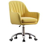 YCVAWEOD Office Chair Velvet Executive Desk Chair Small Chair for Desk Adjustable Height Swivel Chair with Wheels for Living Room, Make-up, Studying LWX