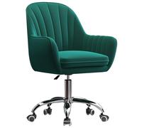 YCVAWEOD Office Chair Velvet Executive Desk Chair Small Chair for Desk Adjustable Height Swivel Chair with Wheels for Living Room, Make-up, Studying(#5) LWX