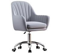 YCVAWEOD Office Chair Velvet Executive Desk Chair Small Chair for Desk Adjustable Height Swivel Chair with Wheels for Living Room, Make-up, Studying(#7) LWX