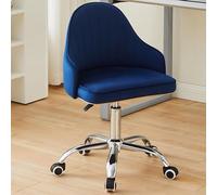 YCVAWEOD Office Chair Velvet Office Chair with Wheels Desk Chairs High Back Side Chair Adjustable Swivel Office Desk Chair LWX