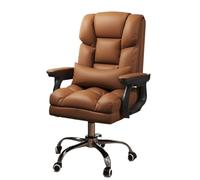 YCVAWEOD Office Chair with Lumbar Support, Adjustable PU Leather Executive Desk Chair, Comfortable Cushioned Seat, Rolling Wheels for Home Use LWX