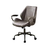 YCVAWEOD Office Chair with Silent Wheels Adjustable Backrest Home & Studio Desk Chair - Comfortable Gray Seating for Work & Study LWX