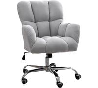 YCVAWEOD Office Chair With Wheels Adjustable Swivel Rocking High Back Faux Leather Vanity Chair For Home Computer Task Modern Design And Comfortable Padding. LWX