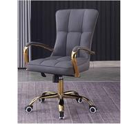 YCVAWEOD Office Chair Work Leather Desk 89-98 Cm Height Adjustment Mid-Back Task Swivel Steel Legs Computer Desk Comfort LWX