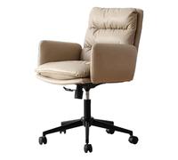 YCVAWEOD Office Chair Work Leather Executive Double Cushion Desk Adjustable 360° Swivel Computer Backrest Task Comfort LWX