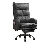 YCVAWEOD Office Desk Chair Gaming Chair with Wheels Adjustable Reclining Computer Chair Black with Footrest Stylish Accent Chair for Home & Office LWX