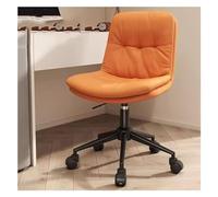 YCVAWEOD Orange Office Chair with Wheels Adjustable MidBack Swivel Design Perfect for Small Spaces Stylish Computer & Vanity Chair Comfortable Work Seating. LWX