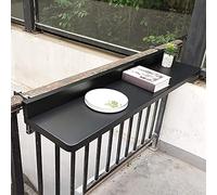 YCVAWEOD Outdoor Balcony Hanging Folding Computer Table Sun Proof Rust Proof Aluminum Alloy Bar Counter Dining Table Leisure Table for Home LWX