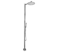 YCVAWEOD Outdoor Shower Fixture System w/Showerhead, Stainless Steel Outdoor Shower Column Floor Rain Shower Set for Villa Swimming Pool Bath Center Beach LWX