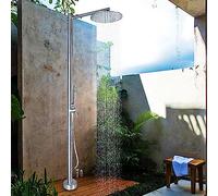 YCVAWEOD Outdoor Shower Garden Shower w/Adjustable Shower Head & Valve Controls, Standing Outdoor Shower Fixture System for Home/Commercial LWX