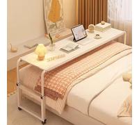 YCVAWEOD Over The Bed Table with Wheels, Rolling Table for Bed, Adjustable Overbed Table, Desk Over Bed King, Laptop Table, Desk Over Bed for Home Office LWX