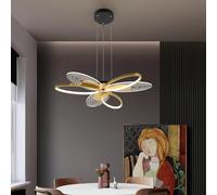 YCVAWEOD Pendant Lamp Modern LED Pendant Lamp Dining Table 54W Dimmable with Remote Control Pendant Lamp 3000K-6000K Height Adjustable Living Room Ceiling Lamp for Dining Room Living Room Kit LWX